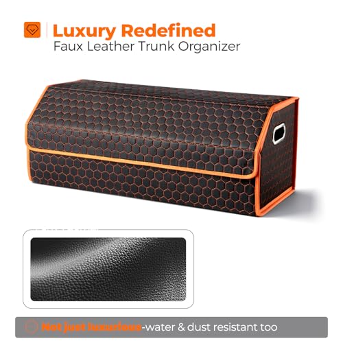 Car Trunk Organizer for SUV and Sedan, Orange-Honeycomb, 29.5 in - view 2