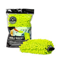 Chenille Microfiber Wash Mitt for Cars, Lime Green, Single