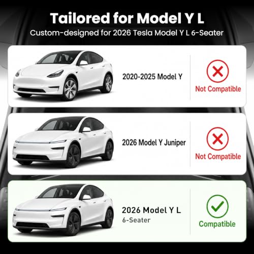 Rear Trunk Storage Bins for 2026 Tesla Model Y L, TPE Side Cargo Organizer Boxes with Lids, Waterproof Anti-Rattle Rear Trunk Accessories for Model Y L 6-Seater Long Wheelbase - view 2