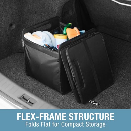 Double Trunk Caddy, 46L Trunk Storage Totes, Midnight Black - view 4