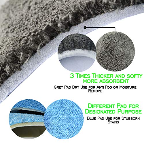 Windshield Cleaner Tool Car Window Cleaning Wand Glass Microfiber Brush Bigger Pad Thicker Softy Cloth, with Towel Spray Bottle Cloth Bag Kit TTL 6Pcs - view 2