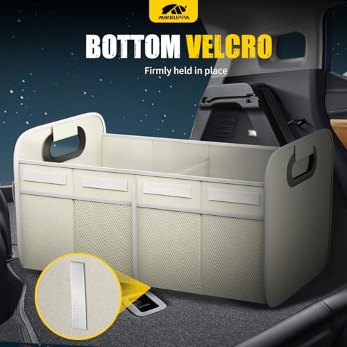Car Trunk Organizer - 70L Foldable Car Storage for Grocery, White - view 3
