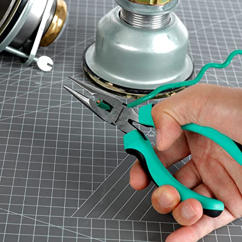 104-Piece Home Repair Household Tool Set with Easy Carrying Round Pouch, Portable Hand Tool Kit, Turquoise, 14.4 x 11.4 x 3 inches - view 5