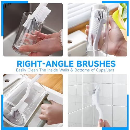 14Pcs Crevice Cleaning Brush Set, V Shape Grout Cleaner Brush for Deep Cleaning Gap, Hard Bristle Scrub Brushes Tools, Cleaning Supplies for Household Use, Bathroom, Kitchen, Toilet, Window - view 4