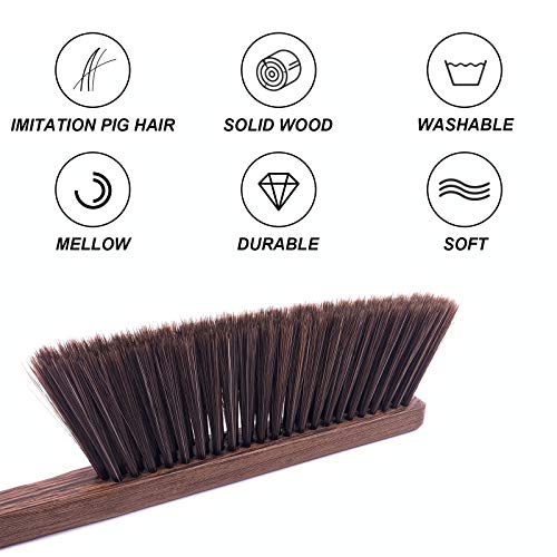 Hand Broom Cleaning Brushes-Soft Bristles Dusting Brush for Cleaning Car/Bed/Couch/Draft/Garden/Furniture/Clothes,Wooden Handle - view 6