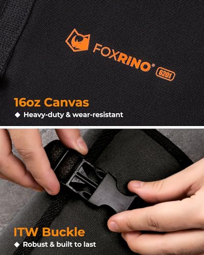 Tool Roll For Men, Heavy Duty Tool Roll Bag Organizer, Roll Up Tool Pouch with 20 + 1 Pocket, Perfect Gifts for Men Father Dad Mechanic, Black - view 4