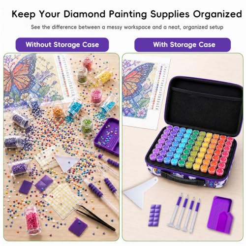 Diamond Painting Storage Case, 60 Slots Diamond Art Kits for Adults - view 5