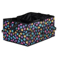 Collapsible Paw Print Car Trunk Organizer with 6 Pockets Truck SUV and Sedan Caddy With Compartment Vehicle Storage Container (Argyle Paws)