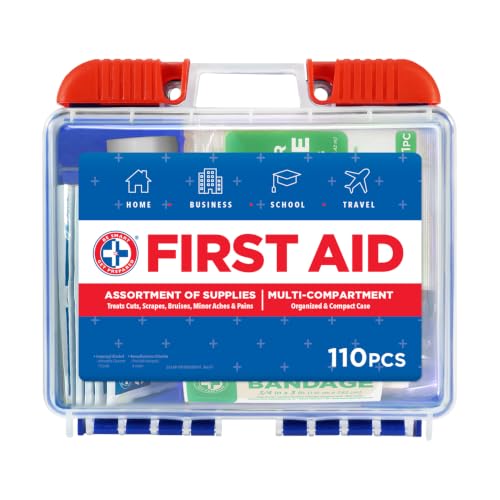 110 Pc First Aid Kit - Home, Car, Office, Travel, FSA