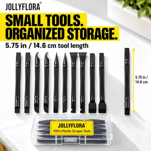 10Pcs Hard Plastic Scraper Tools with Storage Box - view 3