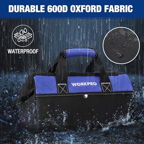 13-inch Tool Bag, Wide Mouth Tool Tote with Inside Pockets - view 5