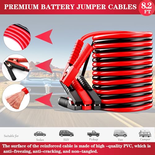 Emergency Roadside Car Kit, Car Safety Kit with Jumper Cables - view 2