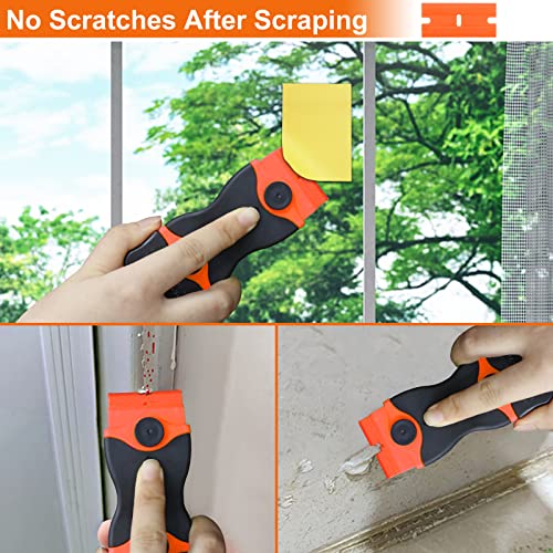 Razor Blade Scraper with 20Pcs Extra Blades, Orange - view 4