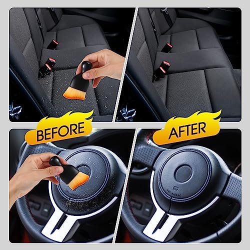 3 PCS Car Interior Detail Dust Brush,Soft Car Interior Detailing Kit Tools,Dash Duster Brush for Auto,Truck,SUV,RV Interior Cleaning - view 6