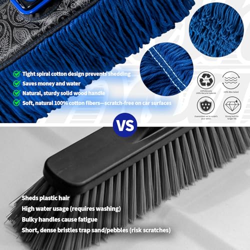Car Duster Exterior - Wax Treated Cotton & Extendable Handle - view 4