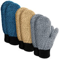 3 Pairs Microfiber Dusting Mitts with Thumb for House Cleaning
