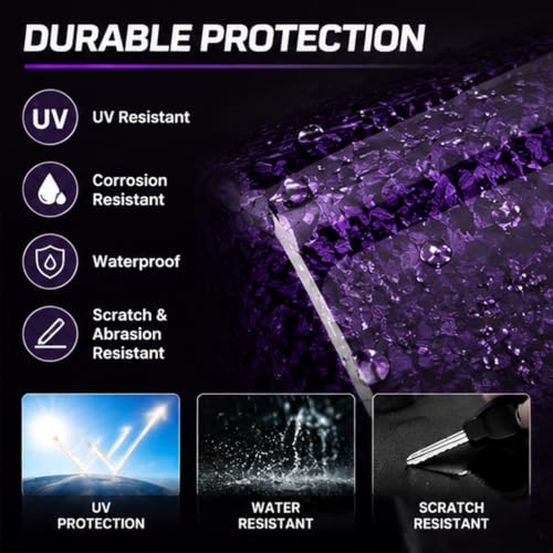 Gloss Purple Forged Carbon Fiber Car Vinyl Wrap Film, 1Ft x3.5Ft - view 4