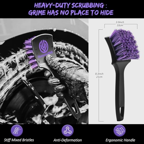 7PCS Motorcycle Cleaning & Polishing Kit, All-in-One, Purple - view 3
