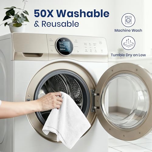 Microfiber Cleaning Cloth Roll (Value Pack of 75) - Size 12x12 Inches, Tear Away Microfiber Towel Rolls, Highly Absorbent, Reusable, Lint and Streak Free Cleaning Rags for Home - view 7