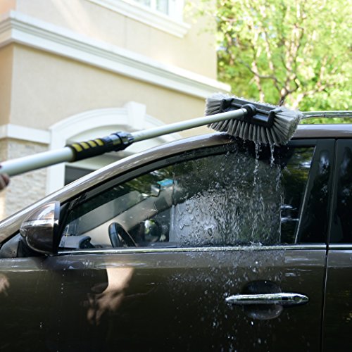 12" Car Wash Brush with Soft Bristle for Auto RV Truck Boat Camper Exterior Washing Cleaning, Grey - view 6
