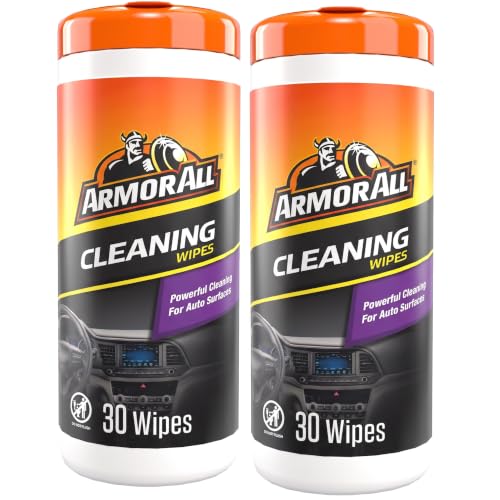 Interior Car Cleaning Wipes, Car Wipes for Dirt and Dust, 30 Count (Pack of 2)