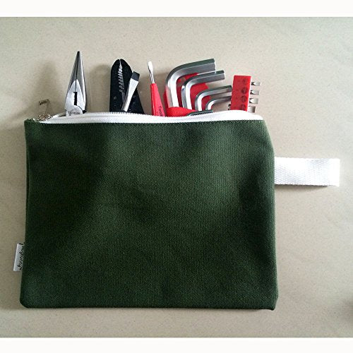 100% Cotton 16oz Heavy Duty Multi-purpose Canvas Zipper Tool Bag Organize Storage Pouch 4-pack - view 5