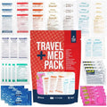 Travel Medicine Kit - 78-Piece TSA-Approved Urgent Care Kit Medication Pack for Flights, Cruises & International Travel | Individually Wrapped OTC Medication Essentials