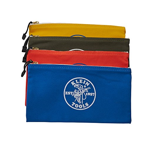 5140 Canvas Zipper Bag, Tool Pouch, Bank Deposit Utility Bag, 12.5 x 7-Inch, Olive/Orange/Blue/Yellow 4-Pack - view 5