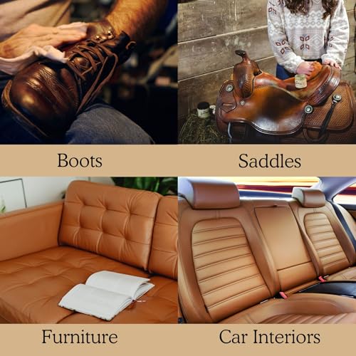 Leather N Rich 16 oz Leather Cleaner & Conditioner, Premium 2-in-1 Care, Made in USA – Leather Balm for use on Furniture, Car Interiors, Saddles & Horse Tack, Shoes, Bags, and Jackets - view 5