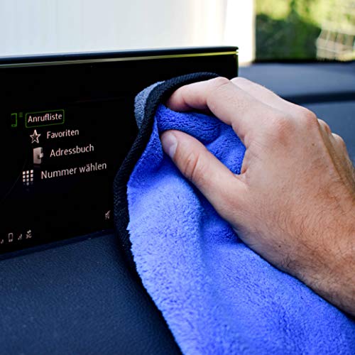 Microfiber Towels for Cars 3 Pieces 500 GSM polishing Cleaning Home, car and Motorbike - 12 x 12 Inches (30x30cm) - view 2