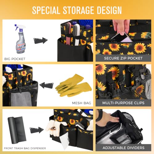 Wearable Cleaning Caddy Organizer With Handle & Shoulder Strap - view 2