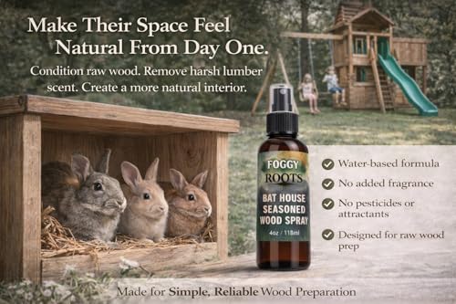 Wood Prep Spray for Bat Houses, Birdhouses & Wildlife Structures, 4 oz – Conditions Raw & Unfinished Wood, Helps Reduce Strong Lumber Odors Before Outdoor Use - view 2