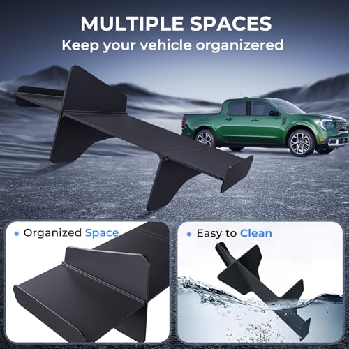 Glove Box Organizer Compatible with Ford Maverick 2026 2025 2024 2023 2022, Interior Accessories Glove Box Divider Compartment Storage Insert Tray for 2022-2026 Maverick, Black - view 5