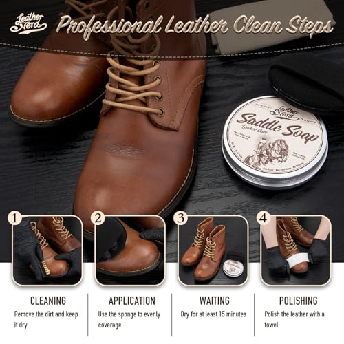 Saddle Soap for Leather, Leather Cleaner Conditioner for Boots - view 5