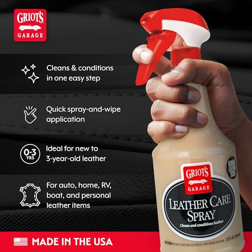 Leather Care Spray, Car Seat Cleaner and Conditioner for Upholstery, Furniture, Clothing, and More, 10994, 22oz - view 3