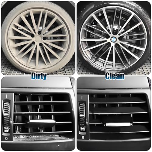 8Pcs Wheel Brush, Tire Brush, Wheel Cleaner Brush Set - 2 Soft Wheel Cleaning Brushes, Detailing Brush & Hard Tire Scrubber, Flexible and Durable Rim Cleaning Brush Kit for Wheels and Tires - view 6
