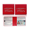Car Registration Insurance Holder, 2Pack Essential Auto Card Document Glove Box Organizer with Touch Fastener, Vehicle Interior Accessories Perfect for Most Car, Truck, SUV (Red/Small Car)