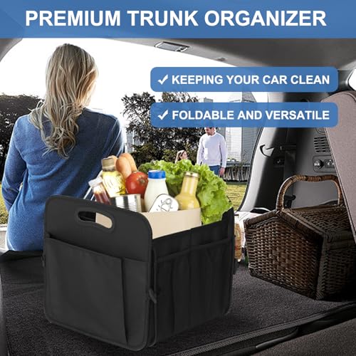Trunk Organizer, Collapsible Waterproof Multi-Functional car Trunk Grocery Organizer Storage for SUVs & Sedans, Car Accessories for Women/Men, 3 Compartments - view 6
