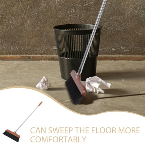 Anti-Static Floor Sweeper Broom with Horse Tail Hair Bristles and Stainless Steel Handle for Indoor Cleaning Kitchen Bathroom and Hardwood Floors - view 5