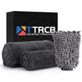 2 Pack Car Drying Towel, Car Wash Mitt, 1300 GSM Microfiber Towels for Cars (36" x 24" & 16" x 16"), Ultra-Absorbent, Streak Free, Car Wash Kit, Car Cleaning Detailing Supplies for SUVs, Trucks