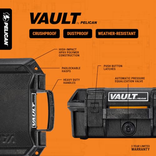 Pelican Vault V100 Hard Case (Camera, Pistol, Gear, Equipment) - view 3
