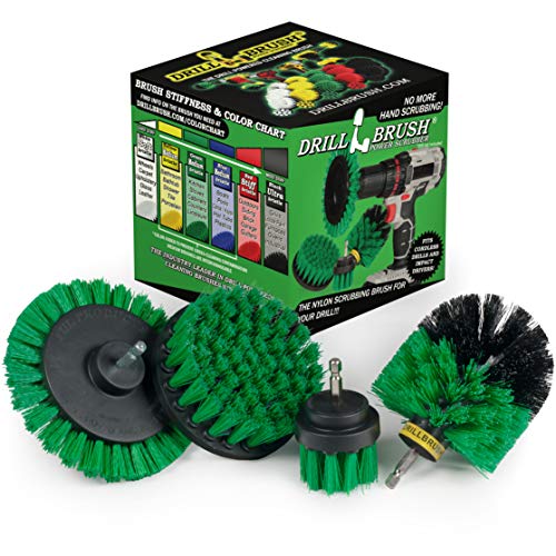 Green - Drill Power Kitchen Scrub Brush Kit