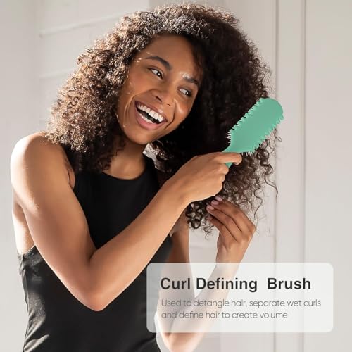 AM8:00 Curl Defining Brush,9 Rows Premium Styling Hairbrush for Curly Hair - view 2