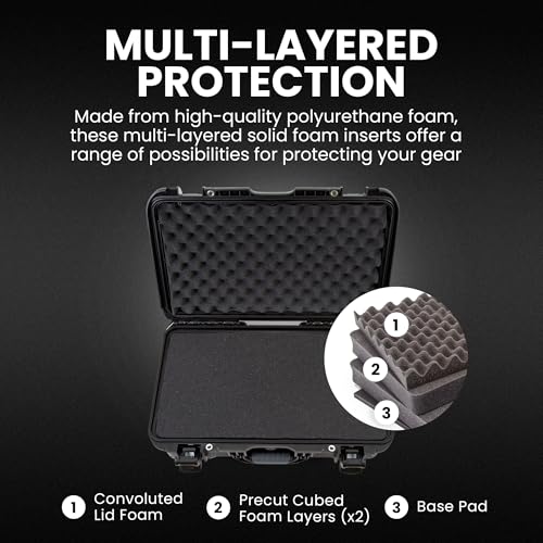 935 Camera Hard Case with Cubed Foam, Waterproof Wheeled Carry-On - view 3