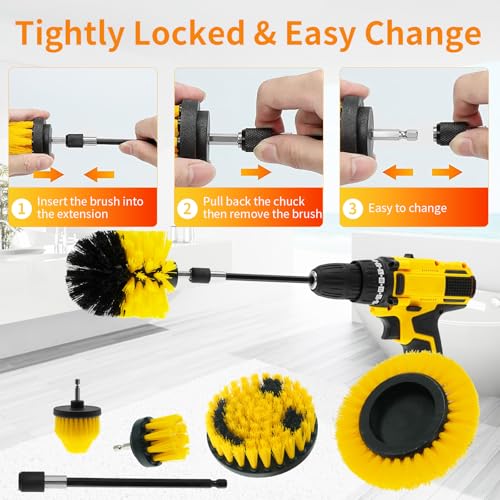 10 Pcs Drill Brush Attachment Set, Drill Scrubber Brush Kit - view 4