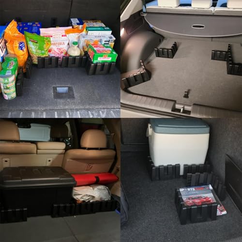 Set of 4 Car Trunk Organizer Set, Cargo Blocks for Back of SUV Multipurpose Trunk Divider Available to Wool or Leather Carpet, Car Storage Organizer Blocks for Car Truck SUV Van - view 6
