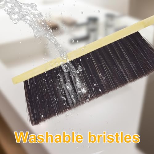 2 Piece Wooden Hand Broom, Dust Brush,Bench Brushes,Soft Bristles, Long Fireplace Brush with Wood Handle for Clothes Household Cleaning, Counters, Beds, Sofas, Car Fireplaces, Benches, Furniture - view 7