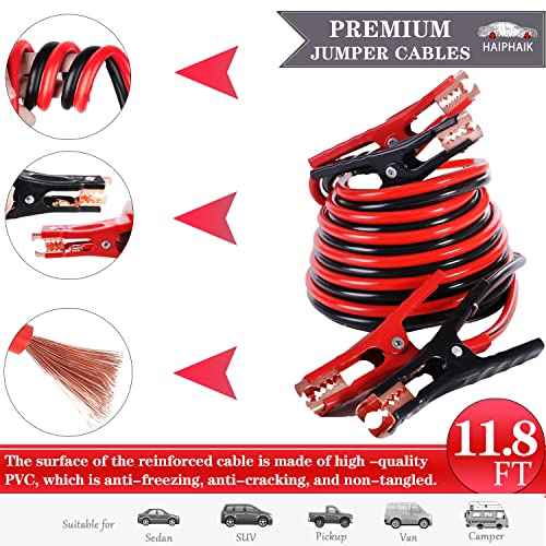 Car Emergency Kit with 11.8ft Jumper Cables, Roadside Safety Kit - view 2