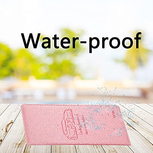 Car Registration and Insurance Card Holder - PU Leather Vehicle Glove Box, Essential Document Organizer Wallet Case Organizer for ID, Driver's License, Cards, Car Accessories for Women&Men - view 4