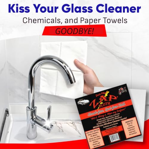 Premium Microfiber Cleaning Cloth (12-Pack), Reusable Glass Cleaning Towel, Lint-Free Polishing Cloth for Windows, Mirrors, Chrome, Stainless Steel, Granite, Home & Auto - view 7